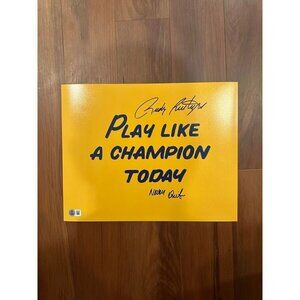 Rudy Ruettiger signed "Never Quit" Notre Dame Fighting Irish 11x14 Photo BAS